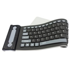 Flexible silicone - foldable - wireless - 107-keys keyboard - Russian - Qwerty