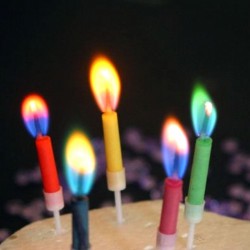 Colorful flame - candles for a birthday cake 6 pieces