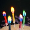 Bunte Flamme - Kerzen für Geburtstagskuchen 6 Stück