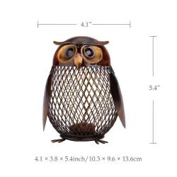 Owl geformte Metallmünzen Einsparungen Box Handwerk