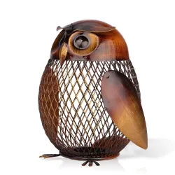 Owl geformte Metallmünzen Einsparungen Box Handwerk