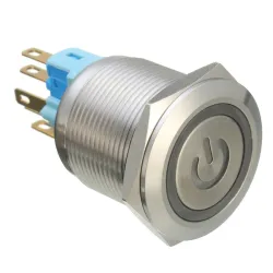 6 Pin 22mm 12V Led Licht Metall Druckknopf Verriegelungsschalter