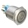 6 Pin 22m Led light metal push knop rinkelenSchakelaars