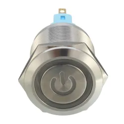 6 Pin 22mm 12V Led Licht Metall Druckknopf Verriegelungsschalter