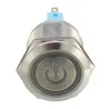 6 Pin 22mm 12V Led light metal push knapp latching switch
