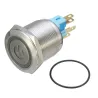 6 Pin 22mm 12V Led light metal push knapp latching switch