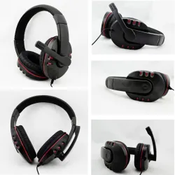 PlayStation 4 PS4 Wired 3.5mm Gaming Headset Microfone PC