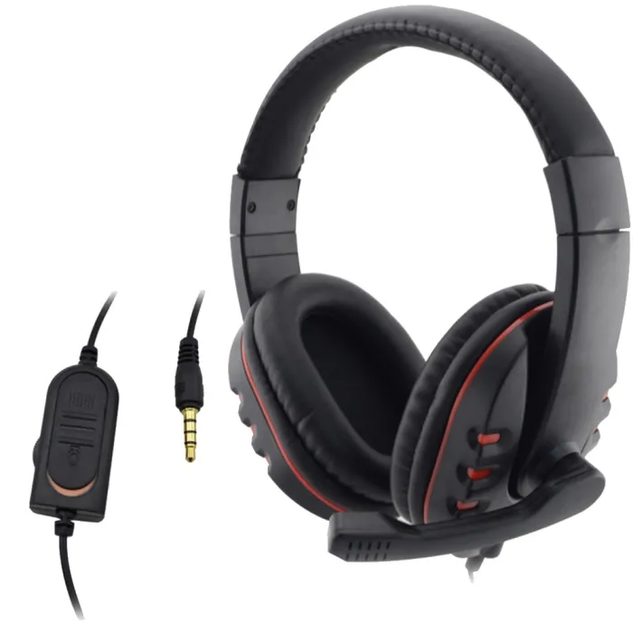 PlayStation 4 PS4 Wired 3.5mm Gaming Headset Microfone PC