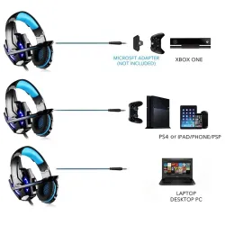 G9000 - Cuffia da gioco con microfono LED 3.5mm