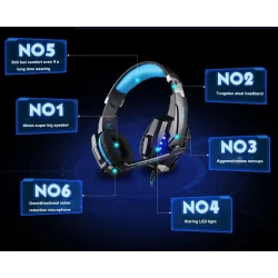 G9000 - Cuffia da gioco con microfono LED 3.5mm