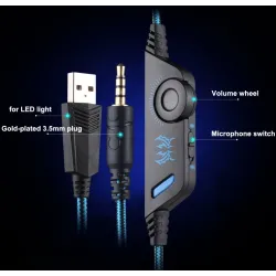 G9000 - Cuffia da gioco con microfono LED 3.5mm