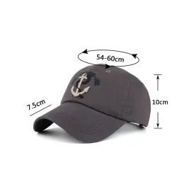 Baseball cap med ankar - bomull - justerbar - unisex