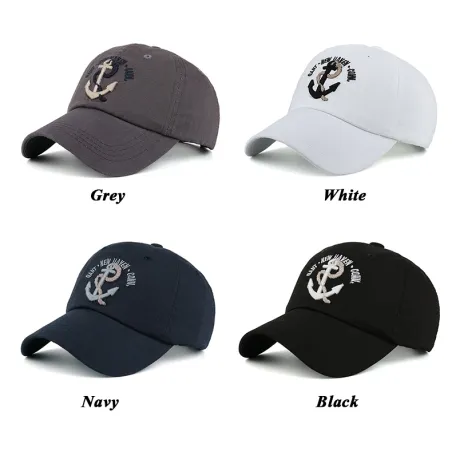 Baseball cap med ankar - bomull - justerbar - unisex