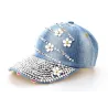 Puuvilla Jeans Rhinestone Cap Baseball Hattu