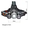 Deporte & OutdoorIluminación delantera - zoom linterna - antorcha - 3 lámpara LED XML-T6