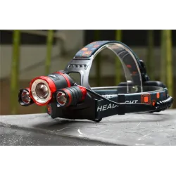Deporte & OutdoorIluminación delantera - zoom linterna - antorcha - 3 lámpara LED XML-T6