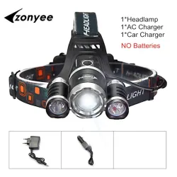 Reflektor czołowy - latarka z zoomem - 3 XML-T6 - lampka LEDSport & Outdoor