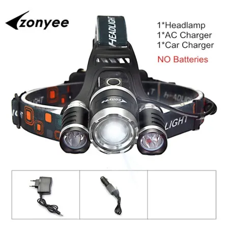 Deporte & OutdoorIluminación delantera - zoom linterna - antorcha - 3 lámpara LED XML-T6