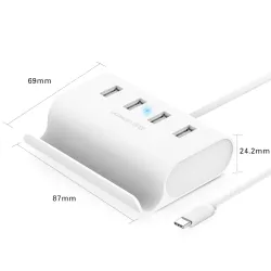 Ugreen USB CHUB 4 Ports Super Speed Interface Splitter (käytetty)