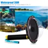 TELESIN 6" Waterproof Case Floating Trigger for GoPro Hero 4 3 3+ Lens Dome Cover Housing