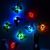 Färgglada konstgjorda fjäril LED Night Light Lamp Wall Sticker
