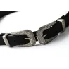 Bracelet en cuir double boucle vintage