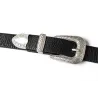 Bracelet en cuir double boucle vintage