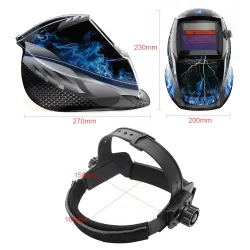 Blue Fire Solar Mask Auto-Darkening Hitsaus kypärä
