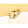 Guld - silver klassisk ring med zirconia