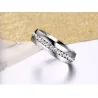 AnillosOro - anillo clásico plateado con zirconia