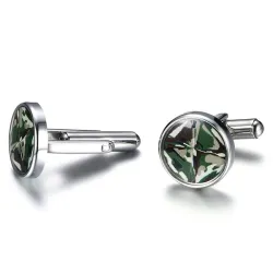 Camouflage Round Cufflinks Näytä tarkat tiedot