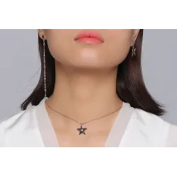 Asymmetrie Star String Long Ohrringe