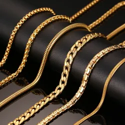 Collana a catena in oro 60cm