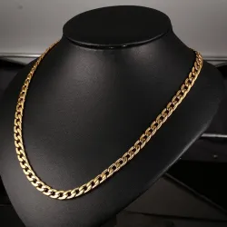 colar de cadeia de ouro 60cm