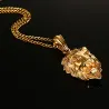 CollaresCabeza de león colgante collar de oro