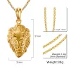 Ciondolo testa leone collana d'oro