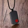 Medicinsk tecken hänge - läder halsband - unisex