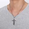 Cross with Spanish Bible - ruostumaton teräs kaulakoru - unsex