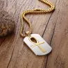 Removable Egyptian Ankh cross pendant stainless steel necklace