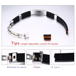 Ruostumaton teräs Buckle Bracelet