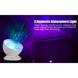 Ocean-aallot - tähtitaivas - USB LED Night Light - projektori