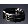 Silicone Stainless Steel Buckle Armband