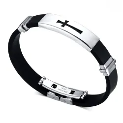 Bracciale in acciaio inossidabile del silicone