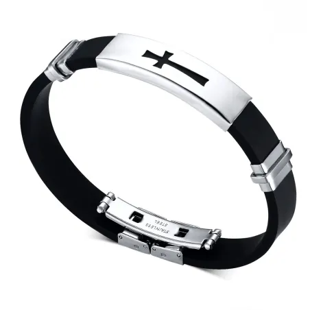 Bracciale in acciaio inossidabile del silicone