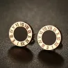 AretesNúmeros romanos letras pendientes stud