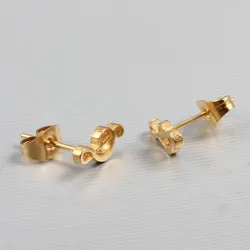 Golden Music Note Stud örhängen