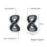 AretesPendientes de infinidad de cristal negro