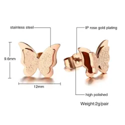 Små fjäril - stud örhängen