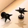 Boucles d'oreilles noires Unisexe
