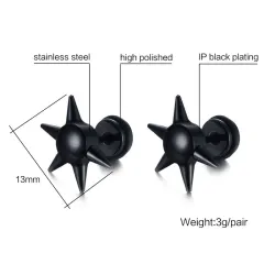 PendientesPendientes Black Nail Stud Unisex